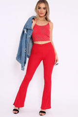 Red Polka Dot Crop Top - Synove-Crop Tops