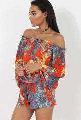 Red Print Co-Ord Set - Hilda-Co-ords