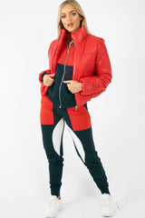 Red Puffer Coat - Alyssa-Coats
