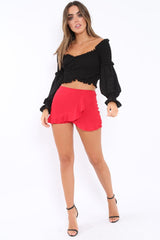 Red Ruffle Skort - Becci-Skorts