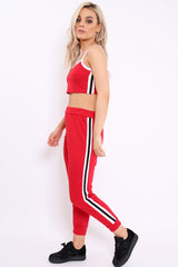 Red Side Sportswear Stripe Loungewear Set - Tiffie-Loungewear
