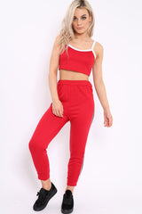 Red Side Sportswear Stripe Loungewear Set - Tiffie-Loungewear