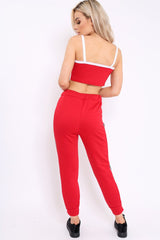 Red Side Sportswear Stripe Loungewear Set - Tiffie-Loungewear