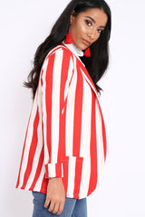 Red Stripe Blazer - Rockie-Jackets