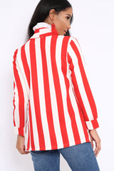Red Stripe Blazer - Rockie-Jackets