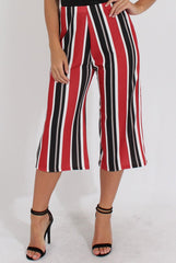 Red Stripe Culotte - Margo-Trousers