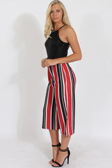 Red Stripe Culotte - Margo-Trousers