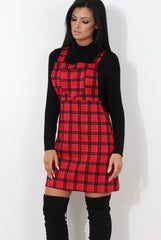 Red Tartan Pinafore-Tarzo-Dresses