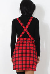 Red Tartan Pinafore-Tarzo-Dresses