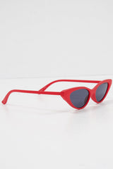Red Tinted Lens Mini Cat Eye Sunglasses - Ezrie-Sunglasses