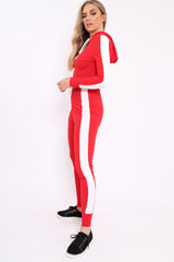 Red Tracksuit with White Stripe - Sascha-Co-ords