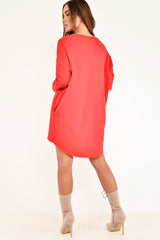 Red Vogue Slogan Oversized Jumper - Bray-Jumper