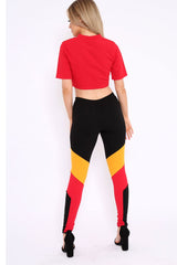 Red Yellow and Black Colour Block Co-ord - Jamie-Lee-Co-ords