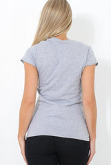 Remmi Grey Slogan Top-Tops