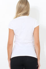 Remmi White Slogan Top-Tops