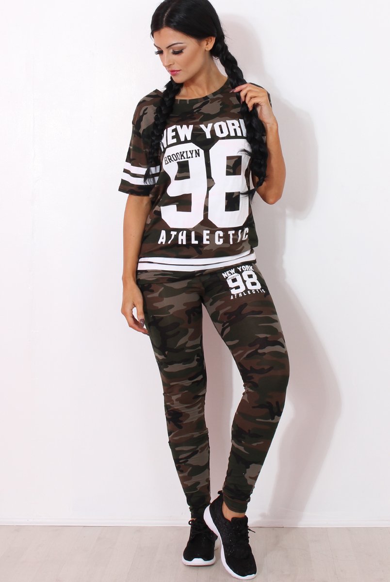 Rien Dark Camouflage Two Piece Set-Co-ords