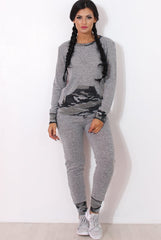 Rihan Light Grey Camouflage Loungewear Set-Loungewear