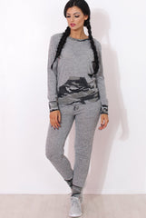 Rihan Light Grey Camouflage Loungewear Set-Loungewear
