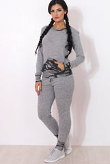 Rihan Light Grey Camouflage Loungewear Set-Loungewear