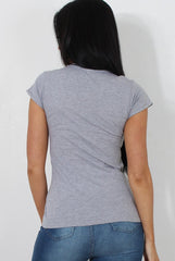 Riley Grey Believe Slogan Top-Tops