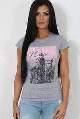 Rilley Grey Slogan Top-Tops