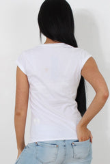 Rilley White Slogan Top-Tops