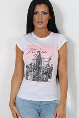 Rilley White Slogan Top-Tops