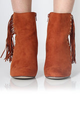 Rosaleen Tan Suede Tassel Boots-Boots