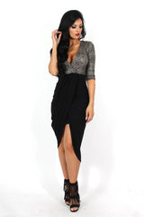 Rosanna Black Cross Front Dress-Dresses
