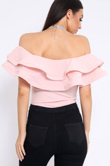 Rose Bardot Extreme Frill Bodysuit - Diandra-Bodysuits