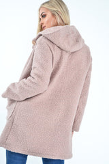 Rose Borg Button Front Hooded Coat - Idaliz-Coats