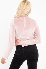 Rose Chenille High Neck Zip Back Jumper - Ivania-Jumper