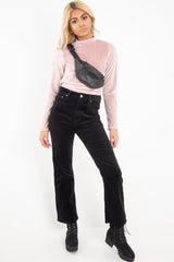 Rose Chenille High Neck Zip Back Jumper - Ivania-Jumper