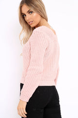 Rose Chunky Twist Knit Jumper - Loren-Jumper