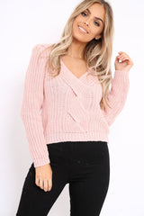 Rose Chunky Twist Knit Jumper - Loren-Jumper