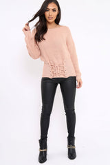 Rose Corset Waist Knitted Jumper - Elizabeth-Jumper