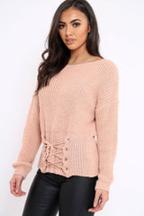 Rose Corset Waist Knitted Jumper - Elizabeth-Jumper
