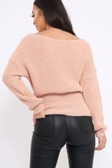 Rose Corset Waist Knitted Jumper - Elizabeth-Jumper