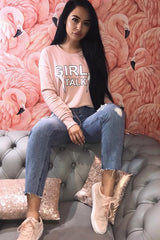 Rose Crew Neck Girls Talk Jumper - Yasna-Jumper