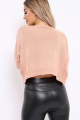 Rose Cropped Curved Hem Jumper - Fearne-Jumper
