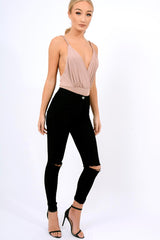 Rose Cross Front Bodysuit - Tarren-Bodysuits