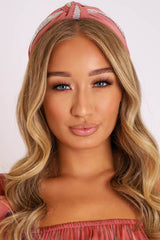 Rose Diamante Embellished Knotted Hair Band - Karri-Hair