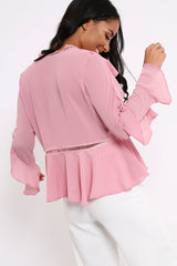 Rose Frill Blouse - Anjelica-Tops