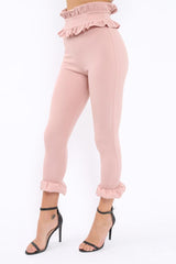 Rose Frill Hem Trousers - Paisley-Trousers