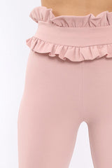 Rose Frill Hem Trousers - Paisley-Trousers