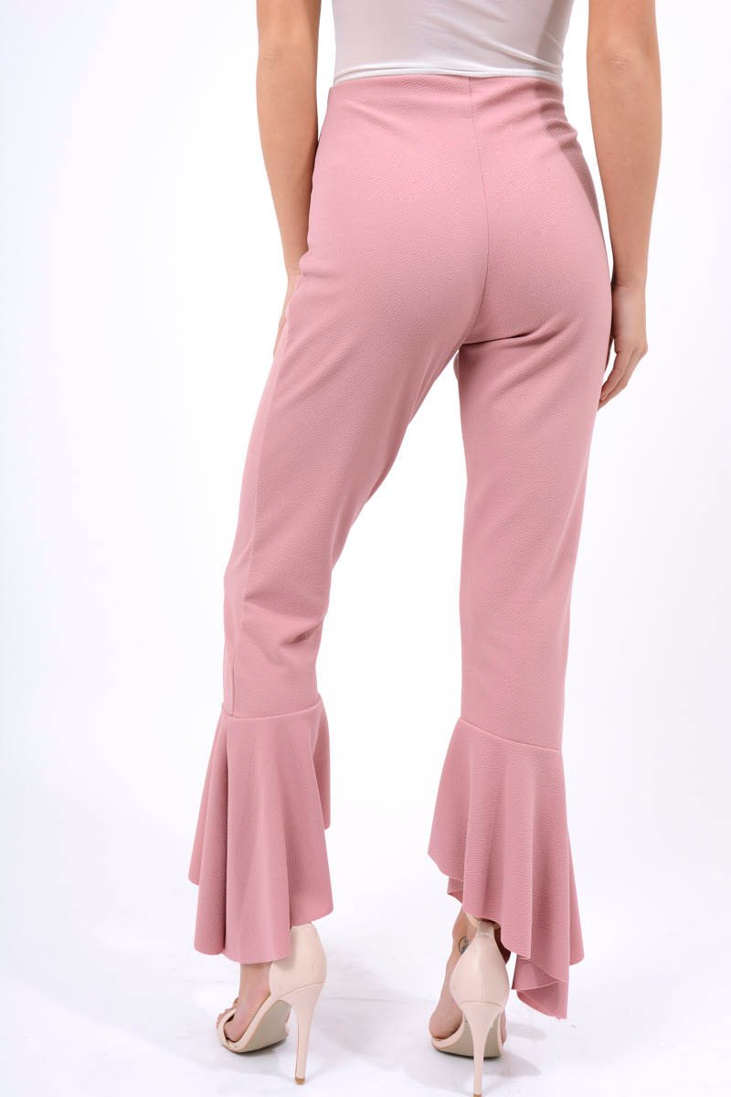 Rose Frill Hem Trousers - Payton-Trousers