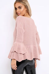 Rose Frill Hem and Sleeve Jumper - Imogen-Jumper