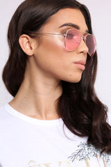 Rose Gold Aviator Lens Retro Sunglasses -Minie-Sunglasses