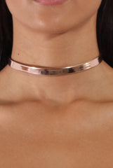 Rose Gold Metallic Choker - Aasiyah-Accessories