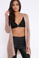 Rose gold shop metallic cardigan